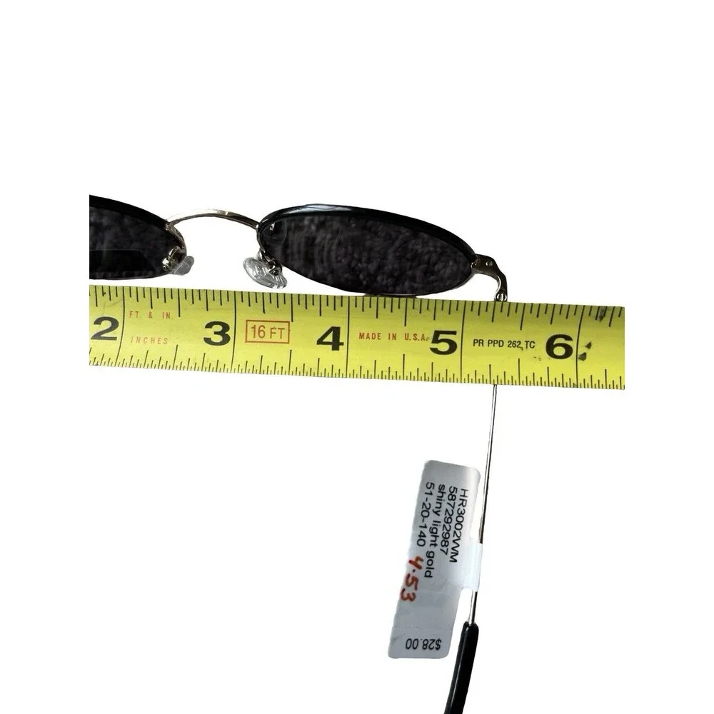 Harper + Roe Round Gold Tone Sunglasses Black Lenses Retro Boho Festival NWT